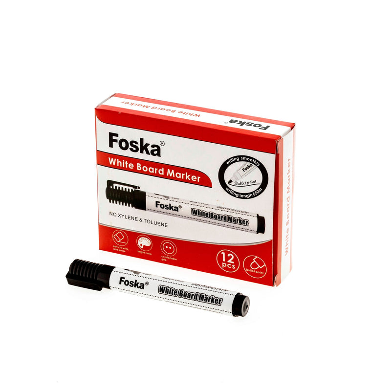 Foska Whiteboard Marker 12-pack Black
